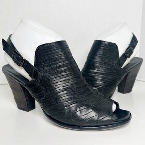 Paul Green Black Peep Toe Heels